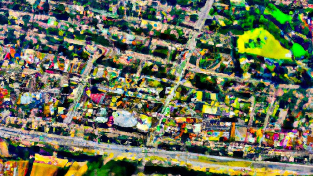 Garden Grove, California painted from the sky