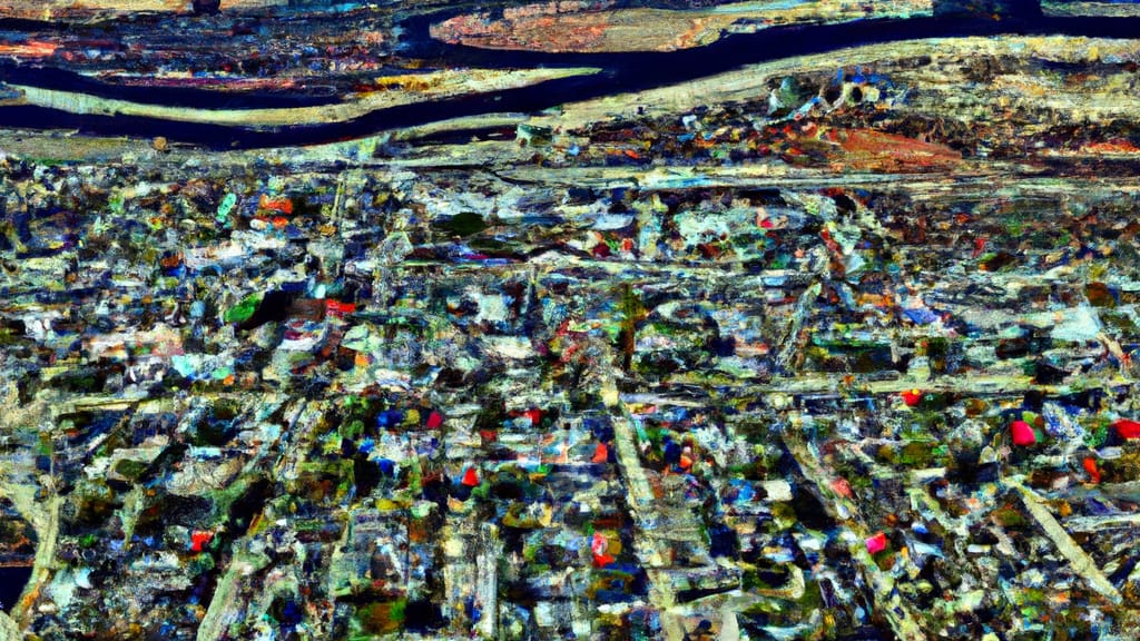 Gatesville, Texas painted from the sky