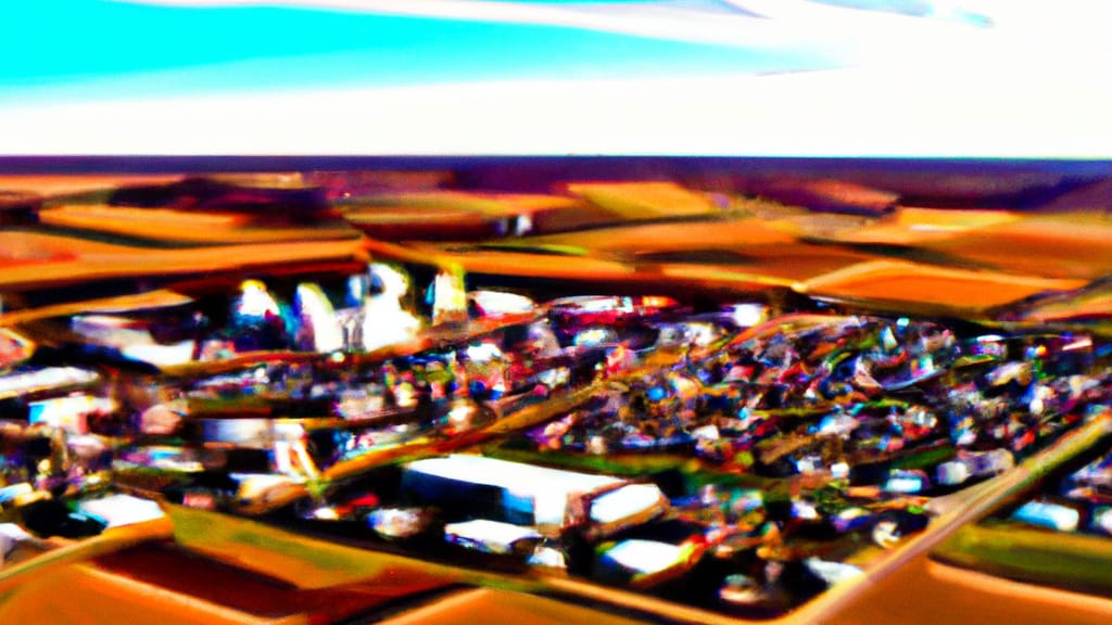 Gering, Nebraska painted from the sky