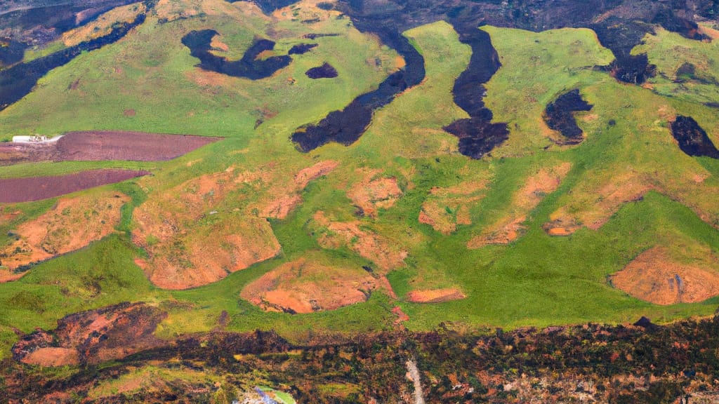 Gilroy, California painted from the sky