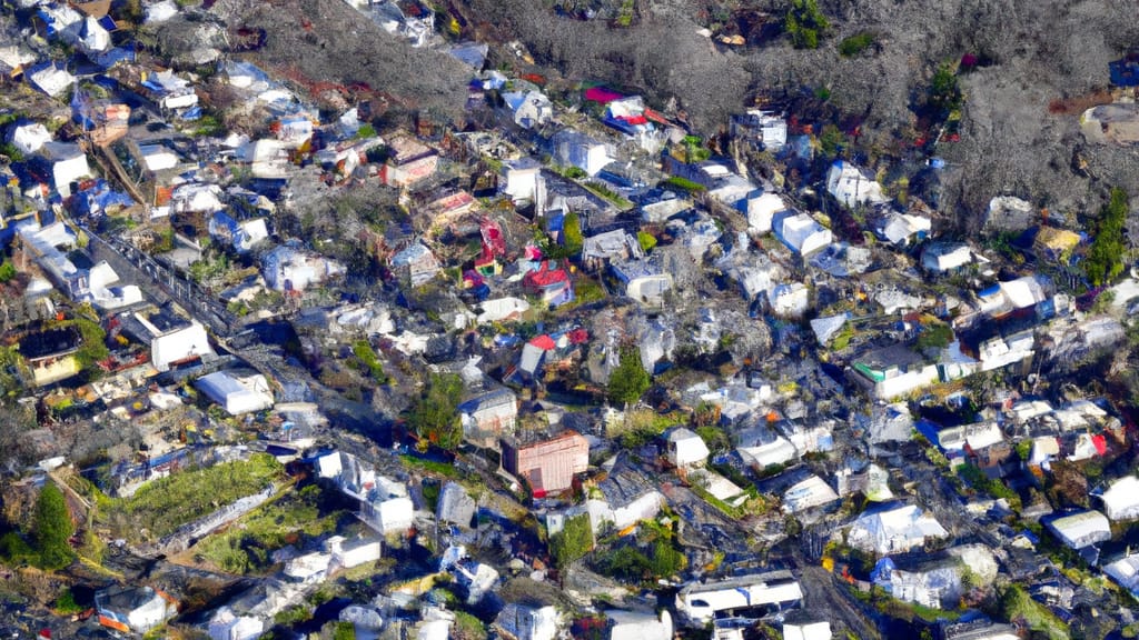 Glastonbury, Connecticut painted from the sky