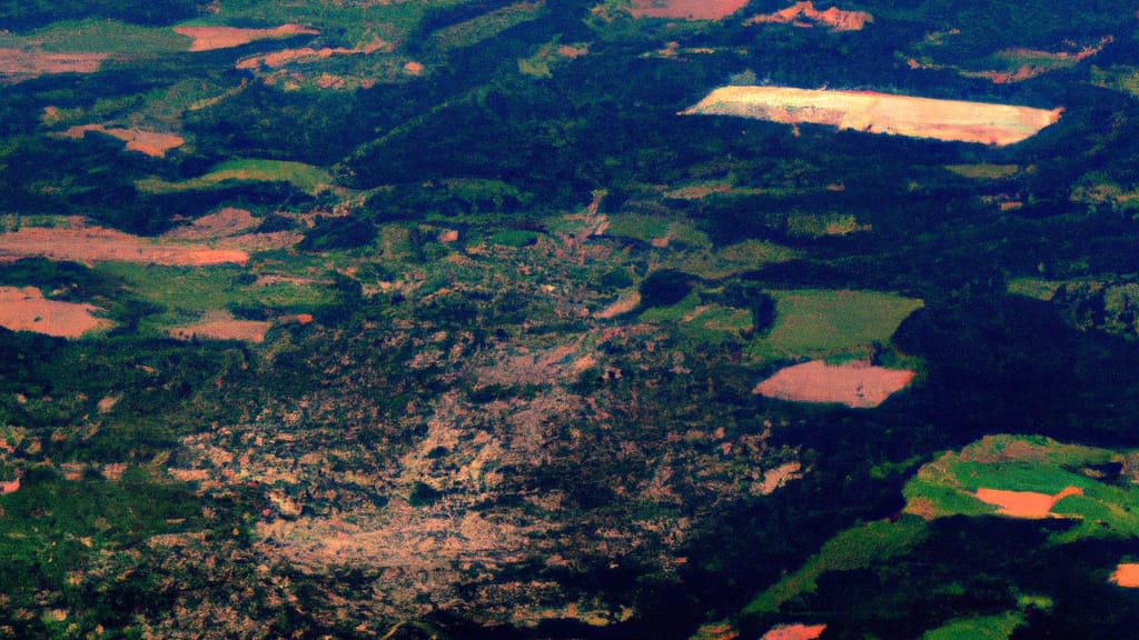 Godfrey, Illinois painted from the sky