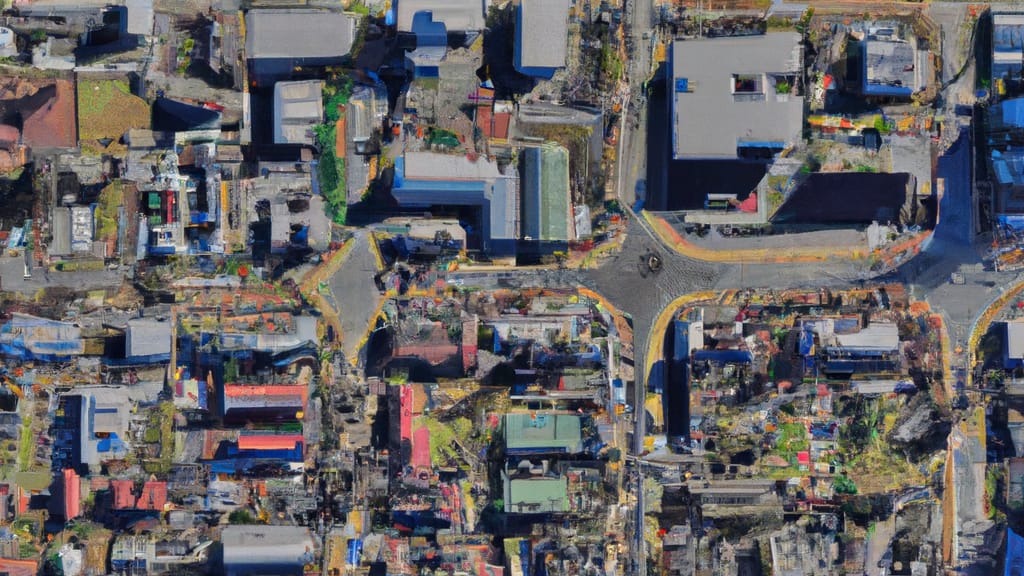 Goldsboro, North Carolina painted from the sky