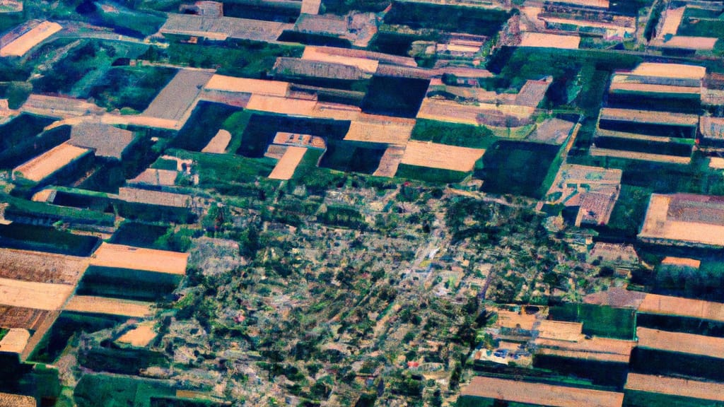 Granite City, Illinois painted from the sky