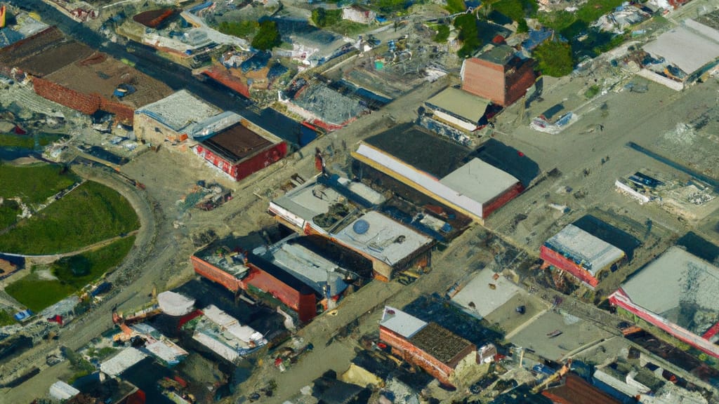 Greencastle, Indiana painted from the sky