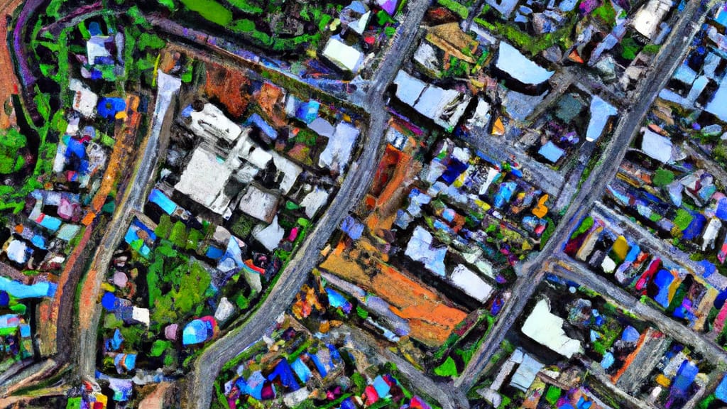 Greenwood, South Carolina painted from the sky