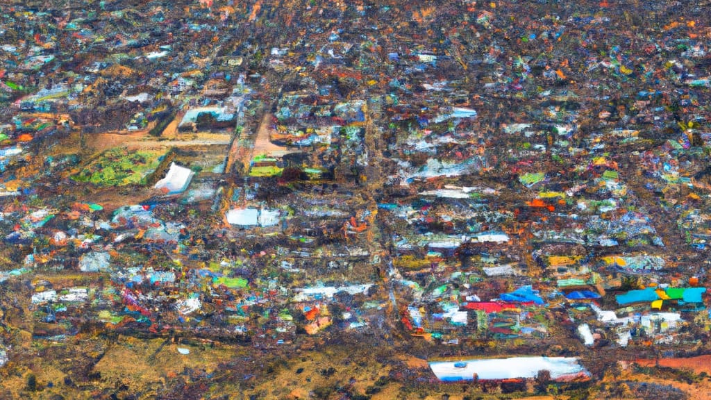 Guymon, Oklahoma painted from the sky