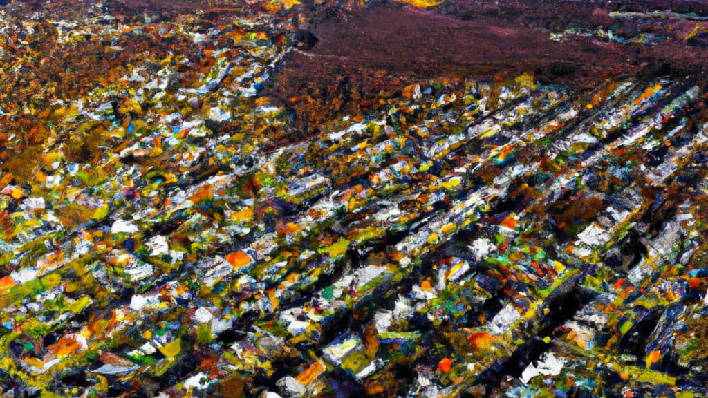 Hammonton, New Jersey painted from the sky