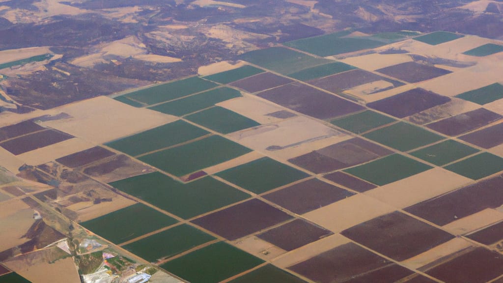 Hampshire, Illinois painted from the sky