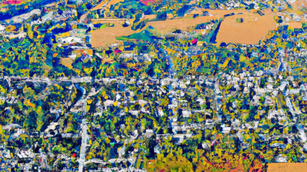 Hanover, Pennsylvania painted from the sky