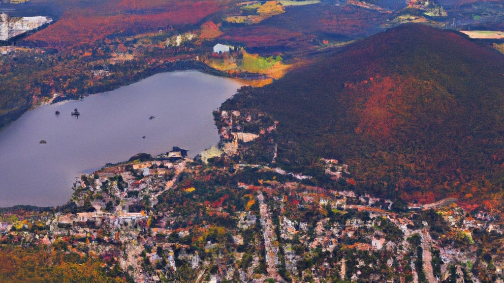 Harrison, New York painted from the sky