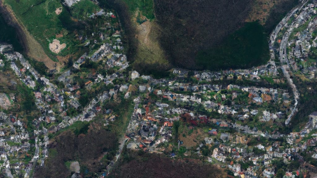 Hatfield, Pennsylvania painted from the sky