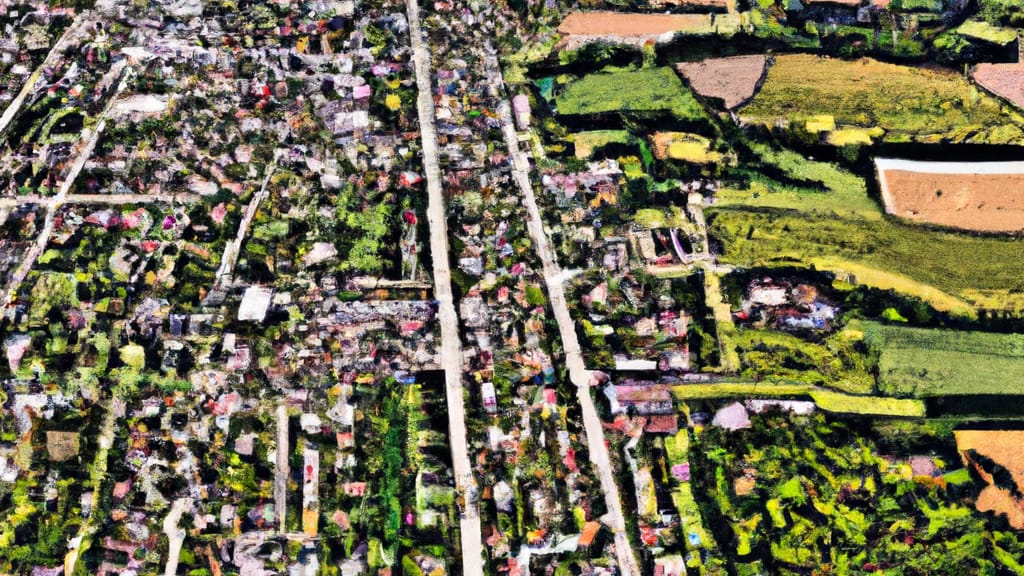 Heath, Ohio painted from the sky