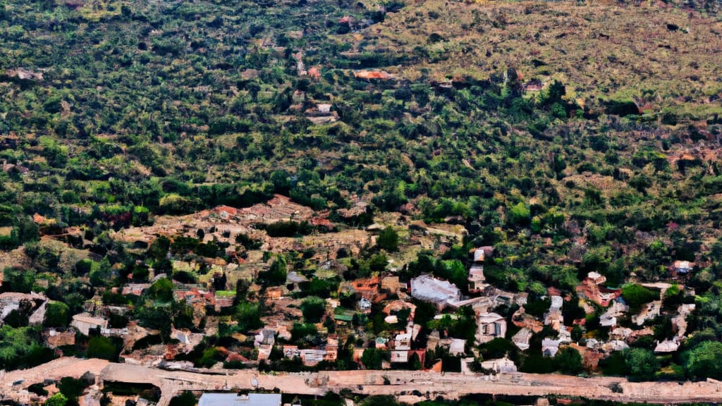 Helotes, Texas painted from the sky