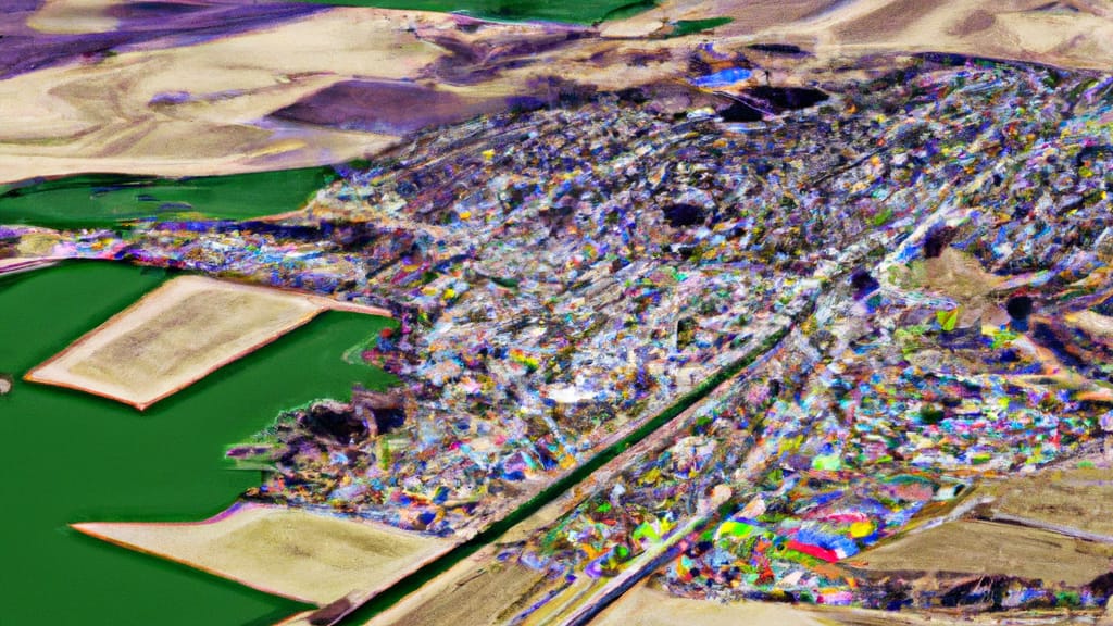 Holdrege, Nebraska painted from the sky