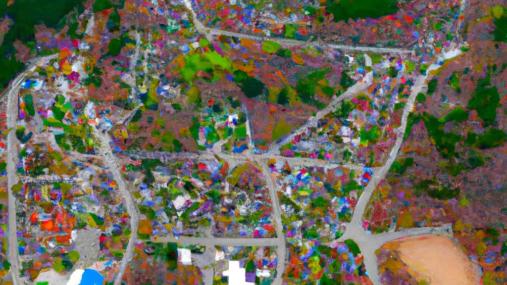 Holliston, Massachusetts painted from the sky