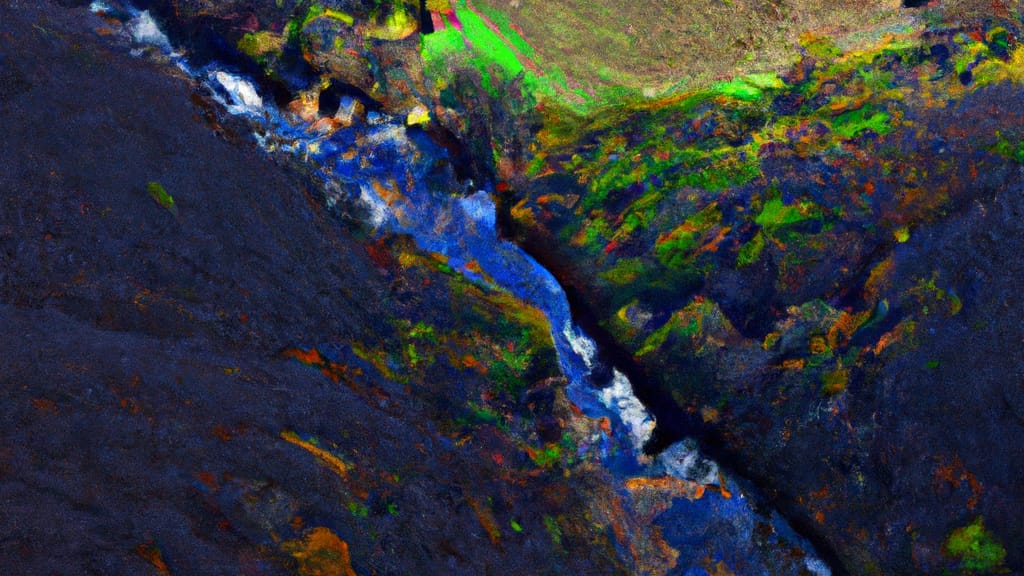 Honey Brook, Pennsylvania painted from the sky