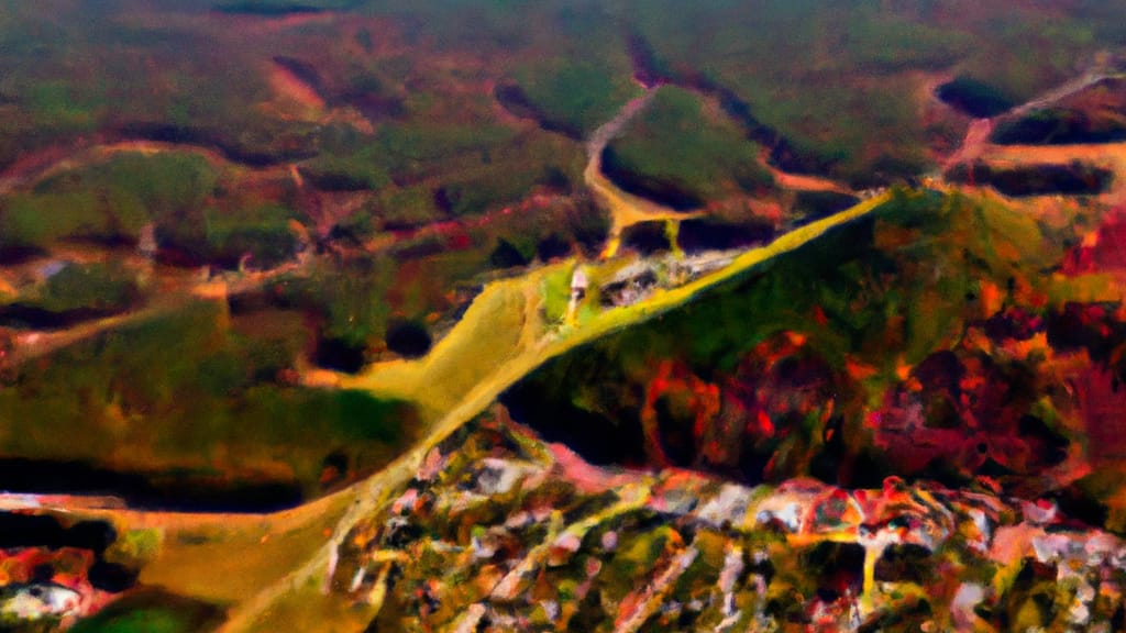 Hope, Arkansas painted from the sky