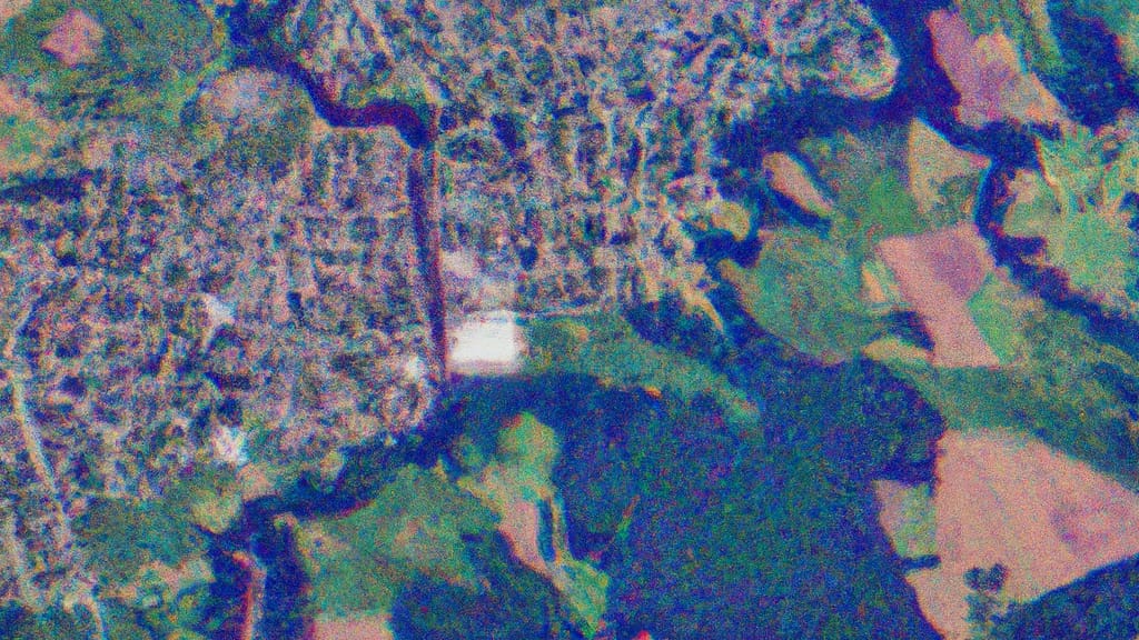 Horseheads, New York painted from the sky