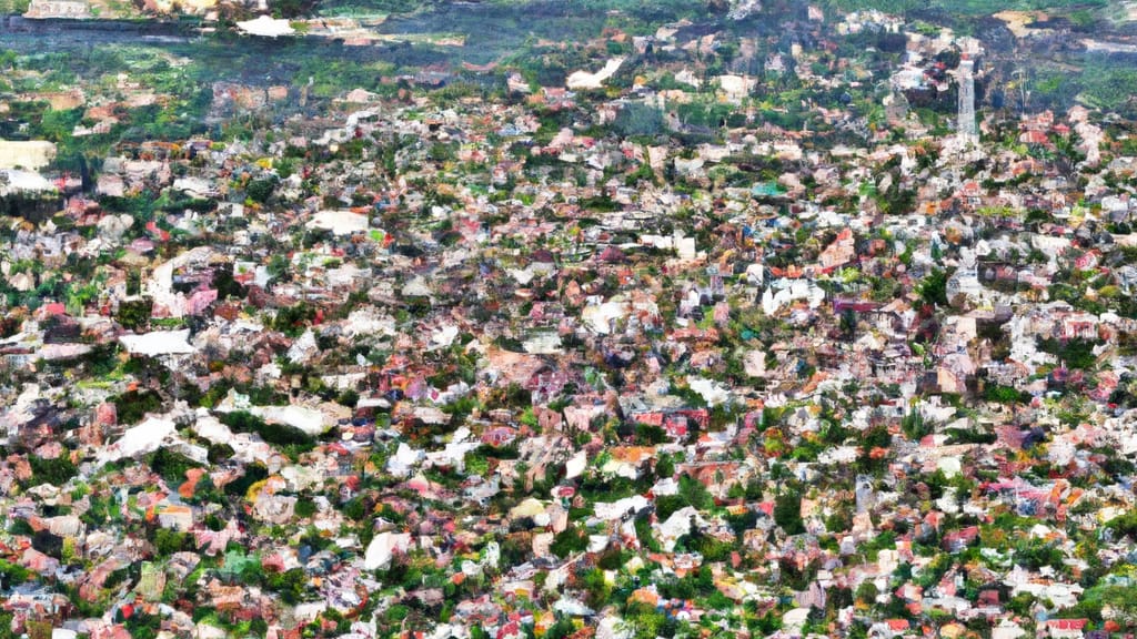 Jackson, Michigan painted from the sky