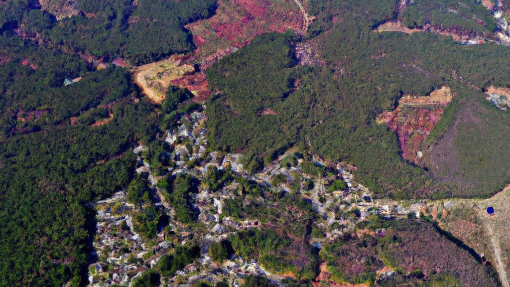 Jasper, Alabama painted from the sky