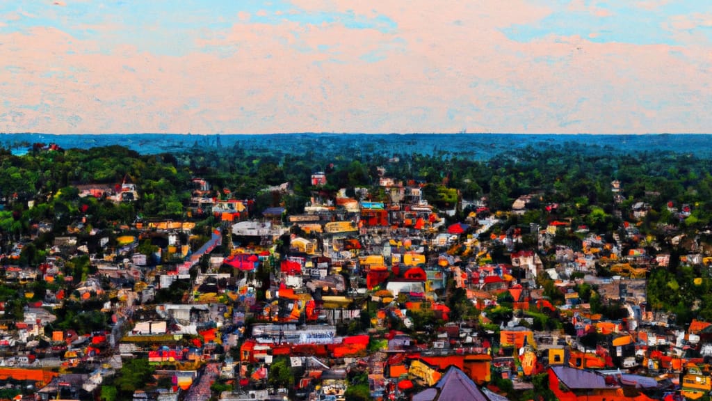 Kannapolis, North Carolina painted from the sky