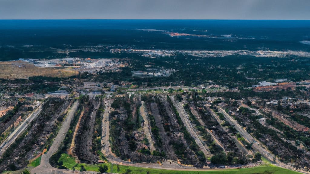 Keller, Texas painted from the sky