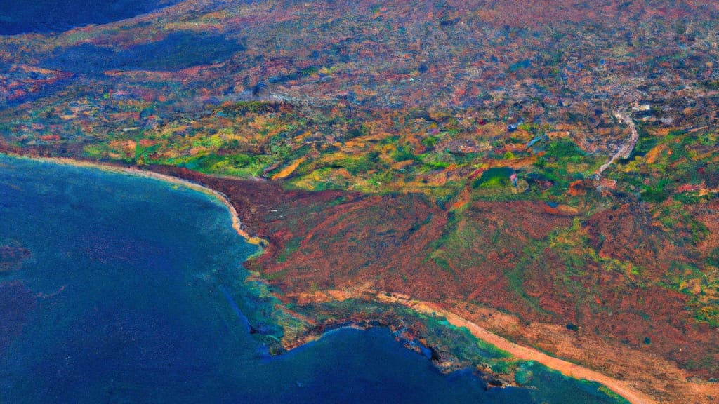 Kihei, Hawaii painted from the sky