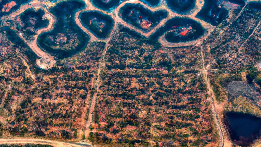 Kissimmee, Florida painted from the sky