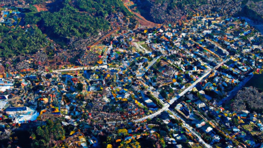 Knightdale, North Carolina painted from the sky