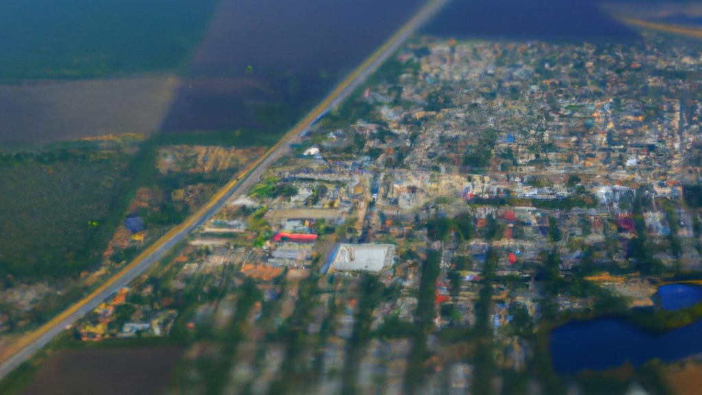 La Marque, Texas painted from the sky