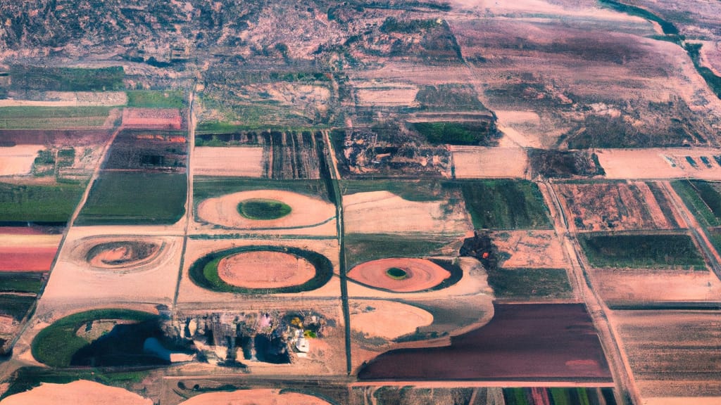 Lancaster, California painted from the sky