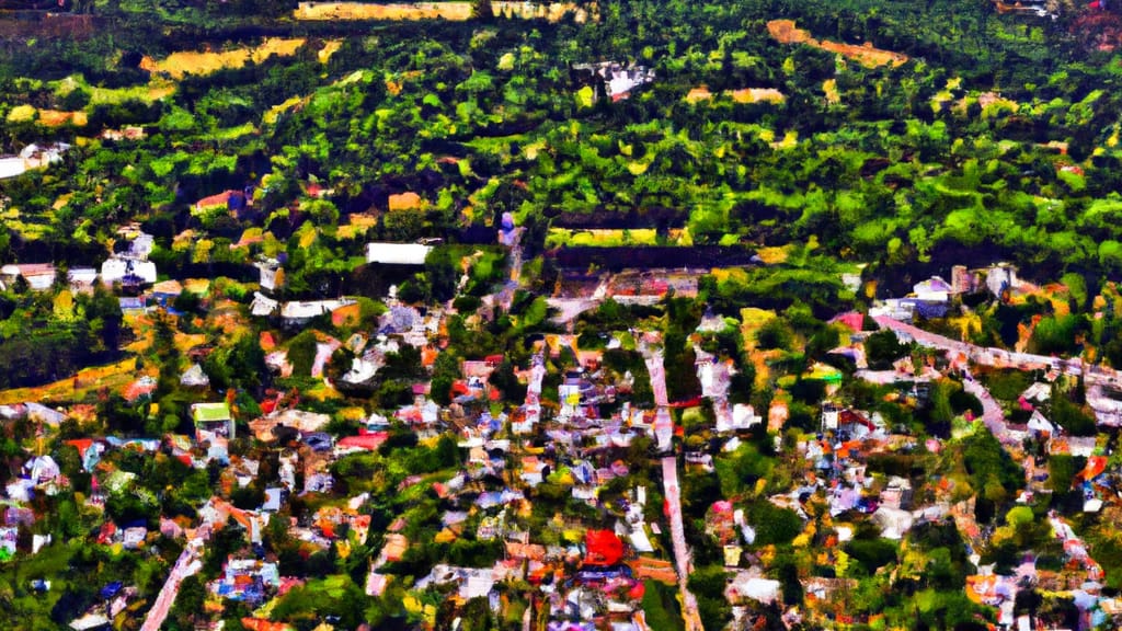 Leesville, Louisiana painted from the sky