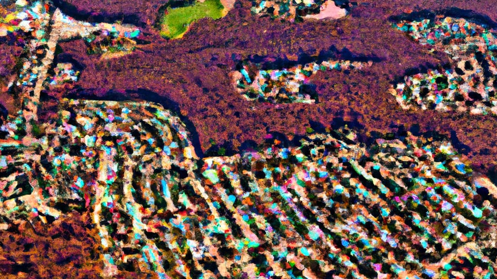 Leonia, New Jersey painted from the sky