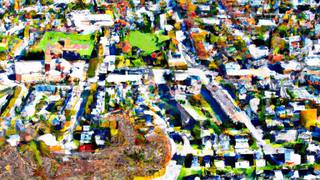 Lexington, Massachusetts painted from the sky