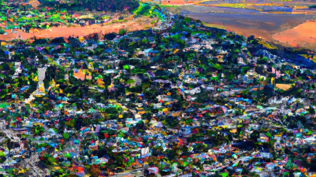 Lincoln, California painted from the sky