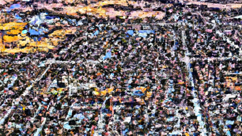 Littleton, Colorado painted from the sky