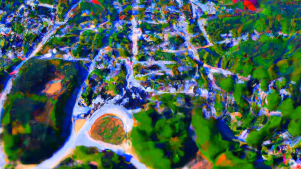 Littleton, Massachusetts painted from the sky