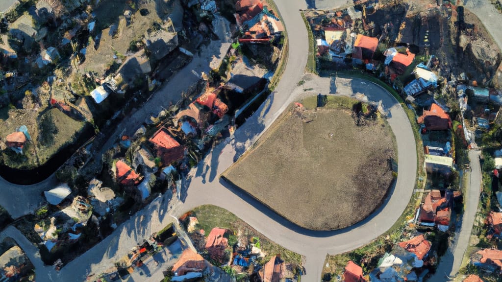 Lombard, Illinois painted from the sky