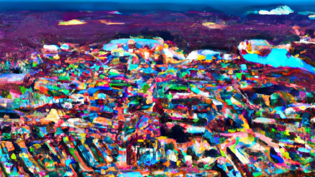 Lynn, Massachusetts painted from the sky