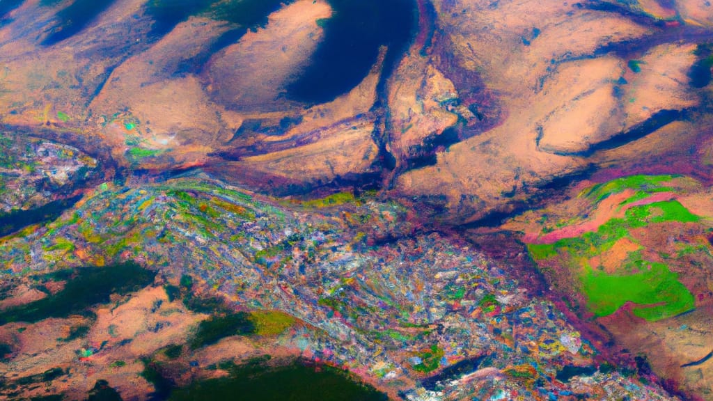 Madras, Oregon painted from the sky