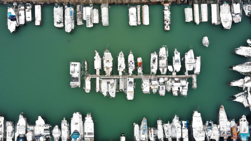 Marina, California painted from the sky