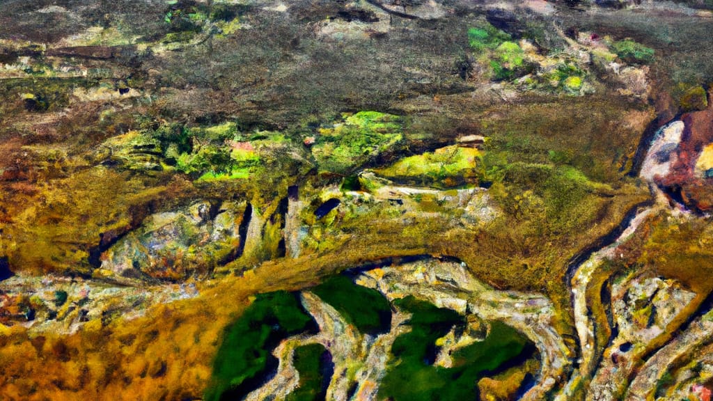 Marlboro, New Jersey painted from the sky