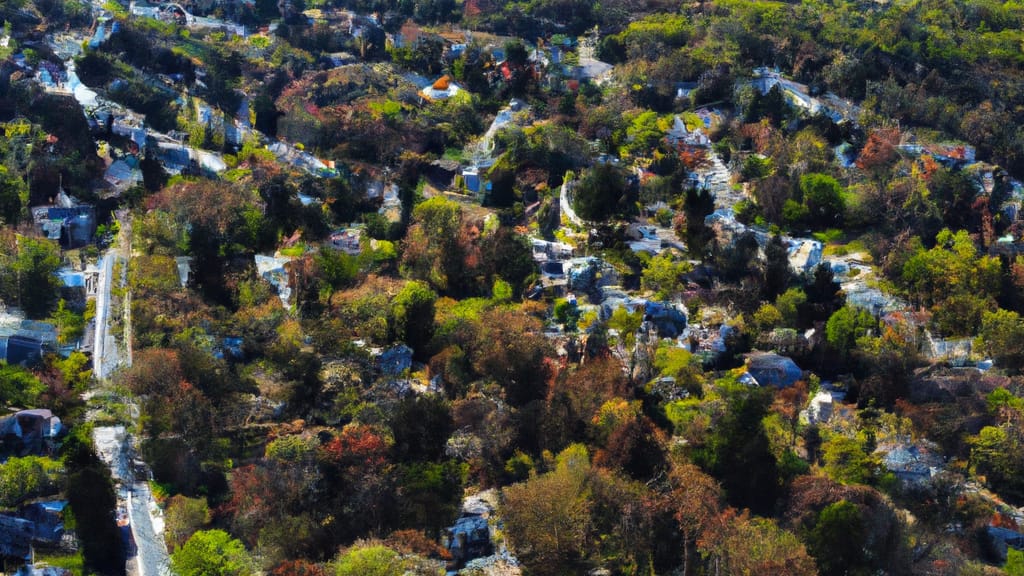 Marlborough, Connecticut painted from the sky