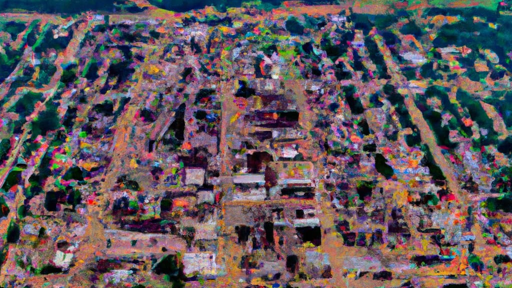 Marshalltown, Iowa painted from the sky