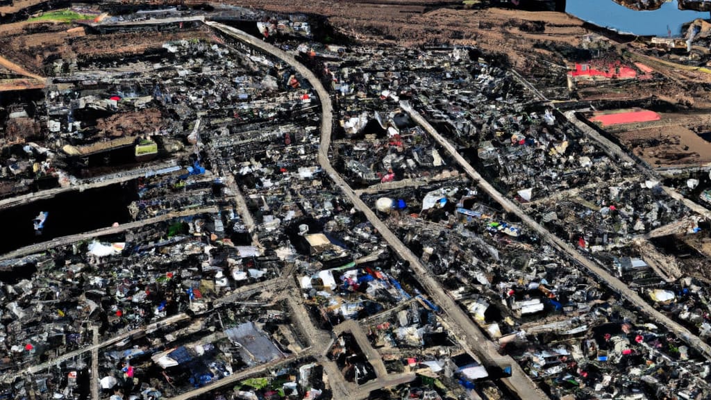 Marshfield, Wisconsin painted from the sky