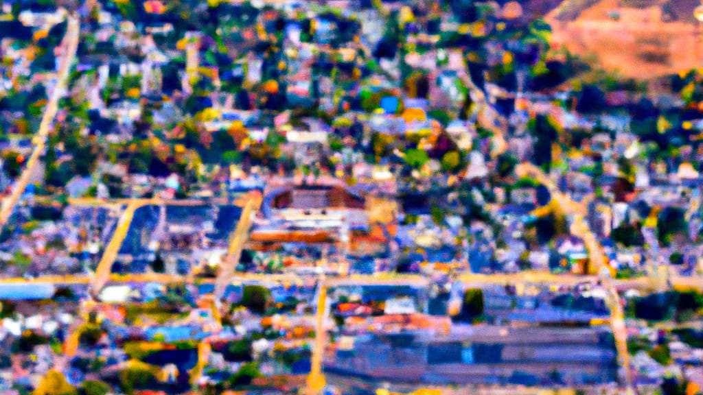 Martinsville, Virginia painted from the sky