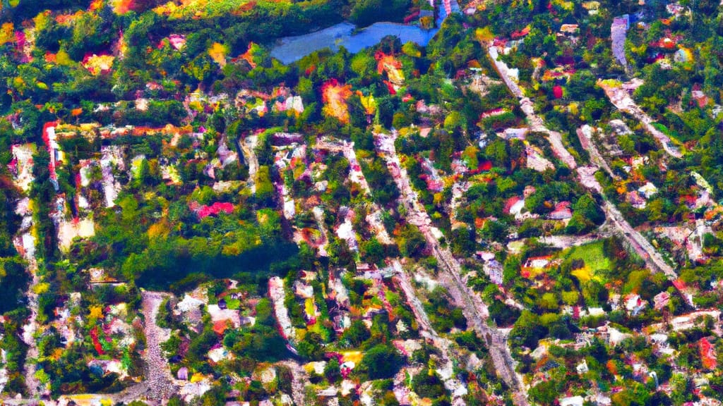 Middleton, Massachusetts painted from the sky