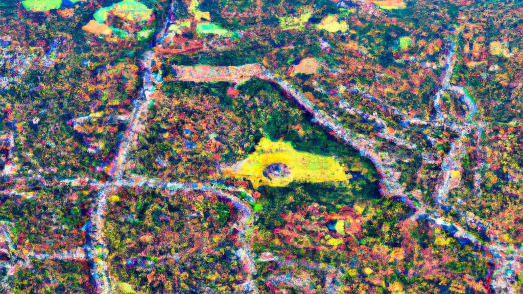 Millis, Massachusetts painted from the sky