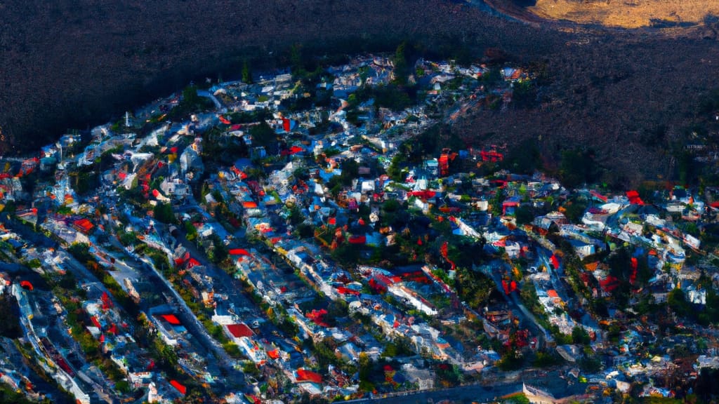 Millstone Township, New Jersey painted from the sky